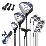 Costway ensemble clubs de golf 9 pcs homme gauchers - bois de parcours #3 un hybride #4 des fers #6 #7 ... Costway ensemble clubs de golf 9 pcs homme gauchers - bois de parcours #3 un hybride #4 des fers #6 #7 ...