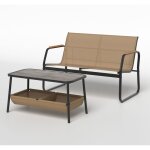 Costway ensemble table et chaises de jardin 2 pièces causeuse et table basse dextérieur avec 2 compartiments ... Costway ensemble table et chaises de jardin 2 pièces causeuse et table basse dextérieur avec 2 compartiments ...