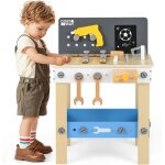 Costway Établi enfants 3ans + - 36 petits outils (marteaux ciseaux clés . . . ) tableau noir et etagère ... Costway Établi enfants 3ans + - 36 petits outils (marteaux ciseaux clés . . . ) tableau noir et etagère ...