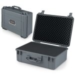 Costway �tui rigide etanche portable insert en mousse personnalisable ip 66 pour drones cam�ras (non ...