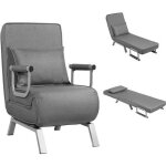 Costway fauteuil chauffeuse convertible canapé lit déhoussable rembourée deponge avec oreiller surface ... Costway fauteuil chauffeuse convertible canapé lit déhoussable rembourée deponge avec oreiller surface ...