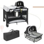Costway lit parapluie bébé pliant 5 en 1 berceau de voyage amovible avec matelas, auvent réglable, 2 ... Costway lit parapluie bébé pliant 5 en 1 berceau de voyage amovible avec matelas, auvent réglable, 2 ...