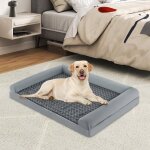 Costway lit xl pour chien jusqu� 50 kg coussin en mousse forme d?uf housse amovible lavable fond antid�rapant ...