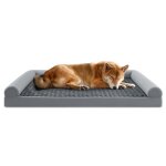 Costway lit xxl pour chien jusqu� 68 kg coussin en mousse forme d?uf housse amovible lavable fond antid�rapant ...