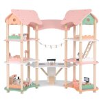Costway maison de poupée en bois pour enfant 3 - 8 ans 3 Étages avec 7 pièces - 32 accessoires réalistes ... Costway maison de poupée en bois pour enfant 3 - 8 ans 3 Étages avec 7 pièces - 32 accessoires réalistes ...