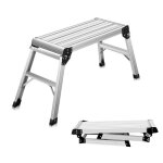 Costway marchepied escabeau en aluminium pliant 110x40x49cm avec surface antidérapante et coussin charge ... Costway marchepied escabeau en aluminium pliant 110x40x49cm avec surface antidérapante et coussin charge ...