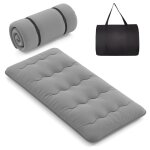 Costway matelas futon 90 x 200 cm surmatelas amovible lavable matelas de sol portable avec sac de transport ...