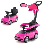 Costway mercedes benz 3 en 1 porteur enfants avec canopy r�glable barre de direction klaxon pour 18 - ...