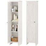Costway meuble colonne de salle de bain avec 4 tagres et porte pour salle de bain salon 43 x 395 x ...