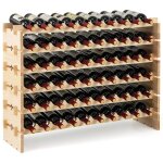 Costway meuble range bouteille en bois pour 60 bouteilles casier à vin modulaire empilable à 6 niveaux ... Costway meuble range bouteille en bois pour 60 bouteilles casier à vin modulaire empilable à 6 niveaux ...