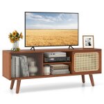 Costway meuble tv en bambou pour tv 55 avec 4 compartiments 4 pieds en bois 2 portes coulissantes en ... Costway meuble tv en bambou pour tv 55 avec 4 compartiments 4 pieds en bois 2 portes coulissantes en ...
