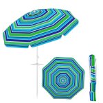 Costway parasol de plage inclinable 22 m avec porte - gobelet et protection solaire upf50 + parasol portable ...