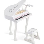 Costway piano  queue enfant 37 touches avec tabouretmicrophone3 mode denseignement ledmp3 8 styles de ...