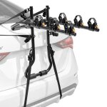 Costway porte - v�lo arri�re 3 v�los avec longueur&angle r�glables pliable capacit� 45kg pour universel ...