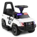 Costway porteur pour enfants avec mgaphone & autocollant de police musique stockage cach jouet educatif ...