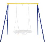 Costway portique de balançoire pour enfants en forme de a charge 200kg avec 2 méthodes de fixation piquets ... Costway portique de balançoire pour enfants en forme de a charge 200kg avec 2 méthodes de fixation piquets ...
