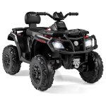 Costway quad electrique pour enfants 24v 7ah avec 2 places 4 roues 4 moteurs led musique klaxon dmarrage ...