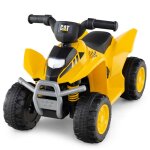 Costway quad electrique pour enfants 6v 4 ah voiture lectrique enfants avec klaxon led pdale 18  36 ...