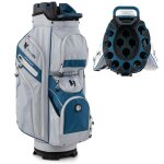 Costway sac de golf trpied - 14 compartiments fermeture  glissire 11 poches sac isotherme sangle rembourre ...