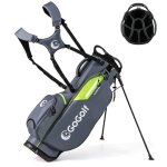 Costway sac de golf trpied avec 8 compartiments suprieurs et 5 poches zippes bandoulire rglable ...