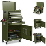 Costway servante caisse  outils 4 tiroirs amovible etagre rglable planche  outils 4 roues verrouillables ...