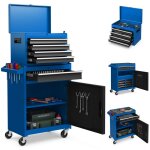 Costway servante caisse  outils 4 tiroirs compartiment amovible etagre rglable planche  outils 4 ...