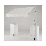 Costway store banne manuel r�tractable 2 x 12m - manivelle hauteur r�glable 210 - 300cm auvent de terrasse ...