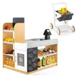 Costway supermarché en bois pour enfants avec chariot de courses 2 tableaux noirs caisse enregistreuse ... Costway supermarché en bois pour enfants avec chariot de courses 2 tableaux noirs caisse enregistreuse ...