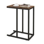 Costway table dappoint en forme de ?c? pour canap et lit 455 x 255 x 64 cm cadre en mtal pour salon ...