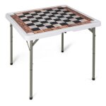 Jeu déchecs portable 90x90cm costway - tapis amovible - 4 porte - gobelets - en plastique - poignée de ... Jeu déchecs portable 90x90cm costway - tapis amovible - 4 porte - gobelets - en plastique - poignée de ...