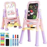Costway tableau enfant - 31 accessoires avec 2 faces : blanc magnétique et noir hauteurs réglable 3 ans ... Costway tableau enfant - 31 accessoires avec 2 faces : blanc magnétique et noir hauteurs réglable 3 ans ...