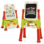 Costway tableau enfant 3ans + 2 faces - blanc magntique et noir hauteur rglable avec poigne portable ...