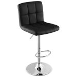 Costway tabouret de bar en cuir pu hauteur du siège réglable 65 - 85 cm dossier surélevé base en métal ... Costway tabouret de bar en cuir pu hauteur du siège réglable 65 - 85 cm dossier surélevé base en métal ...