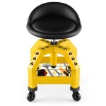Costway tabouret datelier roulant rglable avec plateau  outils 4 roues universelles charge 150 kg pour ...