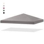 Costway toile de toit de rechange 3 x 3 m protection solaire bâche pour tonnelle en polyester pour jardin ... Costway toile de toit de rechange 3 x 3 m protection solaire bâche pour tonnelle en polyester pour jardin ...
