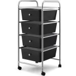 Costway tour de rangement, chariot à roulettes - 4 tiroirs - 32 x 37 x 76 cm cadre en métal de couleur ... Costway tour de rangement, chariot à roulettes - 4 tiroirs - 32 x 37 x 76 cm cadre en métal de couleur ...