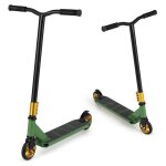 Costway trottinette enfant 2 roues en pu trottinette pour acrobatie guidon m�tallique rotatif � 360� ...