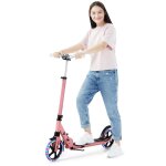Costway trottinette pliable pour enfants 2 roues eclair�e avec barre en t 3 hauteurs r�glables plateau ...