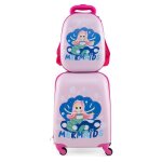 Costway valise enfant  roulettes 16?? + sac  dos 12?? bagage enfants avec motif sirne pour voyages ...