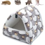 Couchage rongeur peluche maison hamac - xvx - pour hamster cochon d inde lapin - lit cabane doux lavable ...