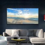 Couchers de soleil plage oiseau bleu ciel naturel mer paysage impression sur toile affiche decoration ... Couchers de soleil plage oiseau bleu ciel naturel mer paysage impression sur toile affiche decoration ...