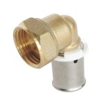 Coude crou tournant  sertir - somatherm - 3302 - 12 - 12 - 12 - laiton - acier inoxydable