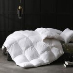 Couette 4 saisons - woodours - 220x240 cm - plumes et duvet doie - ultra - soft - 8 onglets dangle