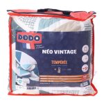 Couette bleu / blanche / grise temper�e vintage dodo 140x200