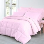 Couette - homerokk paris - 140 x 200 cm - 100% microfibre - 450 g / m - rose pale