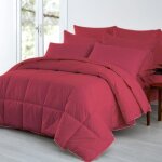 Couette - homerokk paris - 140 x 200 cm - rouge - 100% microfibre - 450 g / m