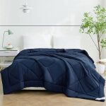 Couette d�t� l�g�re 220x240 cm en microfibre 150 gsm pour lit double - vert bleu couette