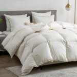 Couette en duvet doie - woodours - 135x200 cm - 100% coton bio - 4 saisons - hypoallergnique