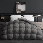 Couette en duvet - woodours - 220x240 cm - 4 saisons - gris foncé - certifiée Öko - tex et rds Couette en duvet - woodours - 220x240 cm - 4 saisons - gris foncé - certifiée Öko - tex et rds