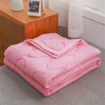 Couette �t� 200x230 cm rose coton imprim� fine lavable 1 - 2 personnes sans housse label